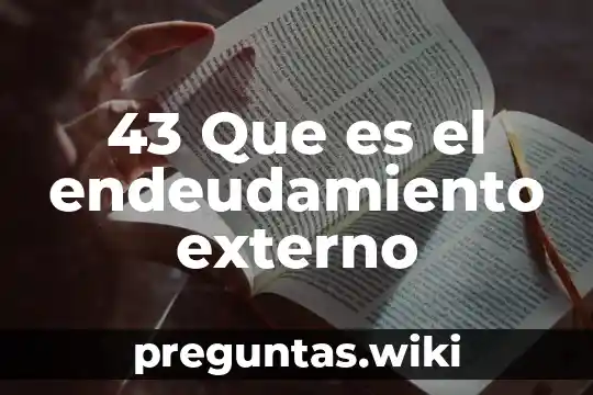 43 Que es el endeudamiento externo