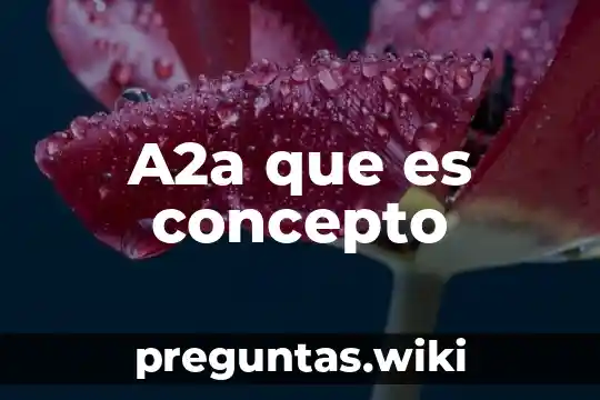 A2a que es concepto