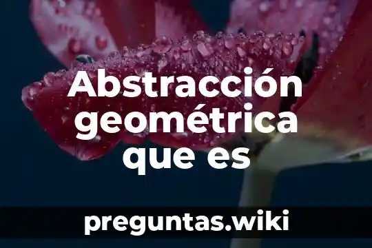 Abstracción geométrica que es
