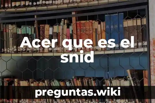 Acer que es el snid