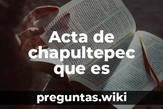 Acta de chapultepec que es