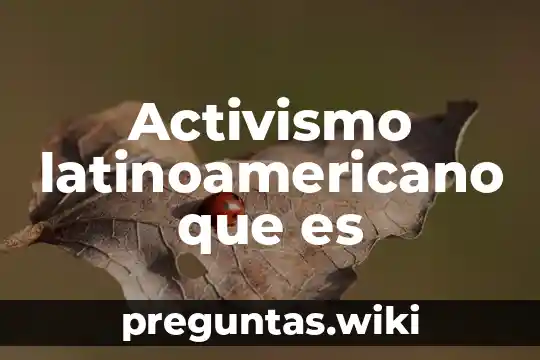 Activismo latinoamericano que es