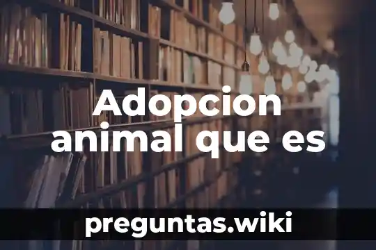 Adopcion animal que es