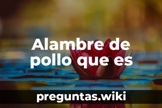 Alambre de pollo que es