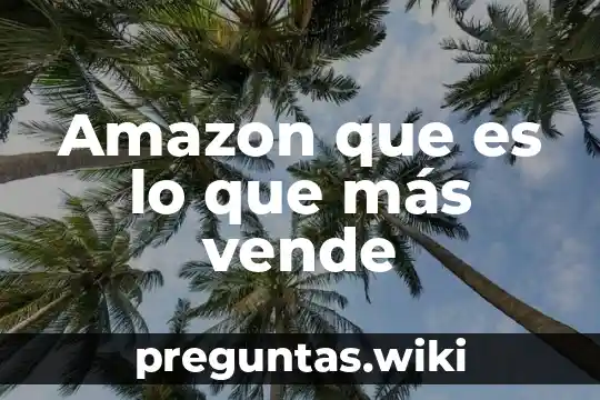 Amazon que es lo que más vende