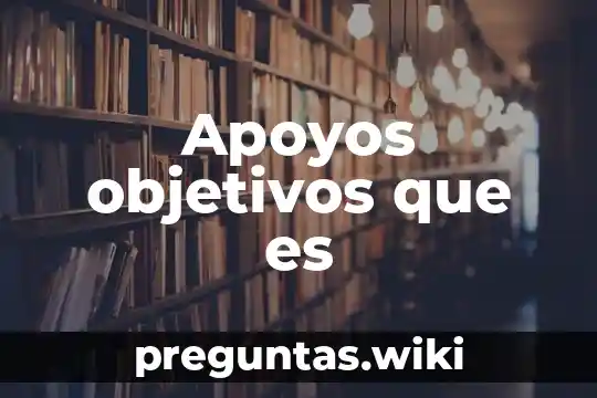 Apoyos objetivos que es