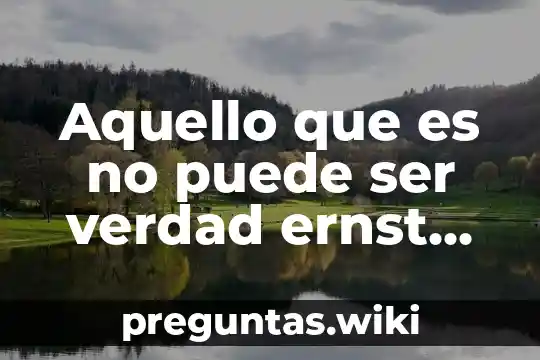 Aquello que es no puede ser verdad ernst bloch