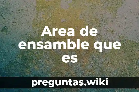 Area de ensamble que es