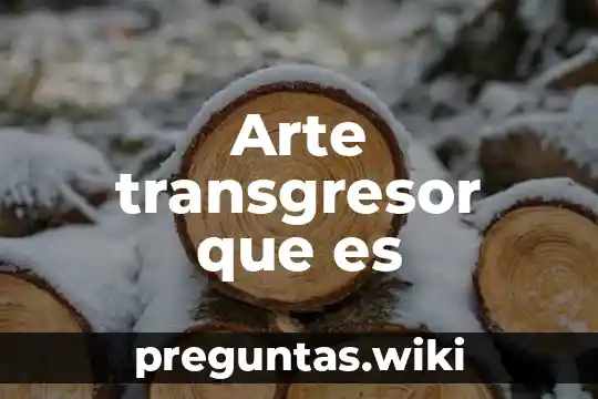 Arte transgresor que es