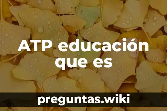 ATP educación que es