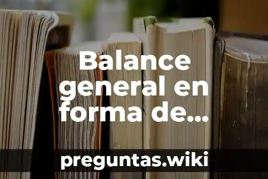 Balance general en forma de reporte que es