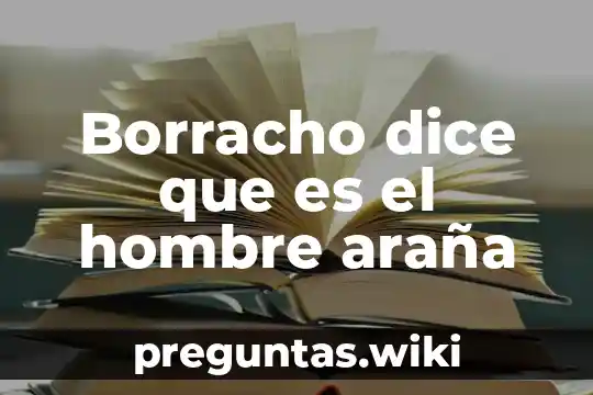 Borracho dice que es el hombre araña
