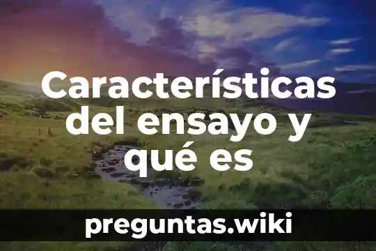 Características del ensayo y qué es