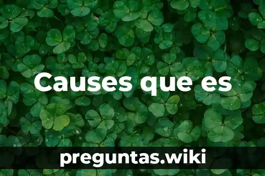 Causes que es