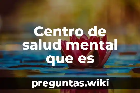Centro de salud mental que es