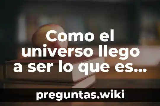 Como el universo llego a ser lo que es actualmente