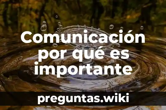 Comunicación por qué es importante