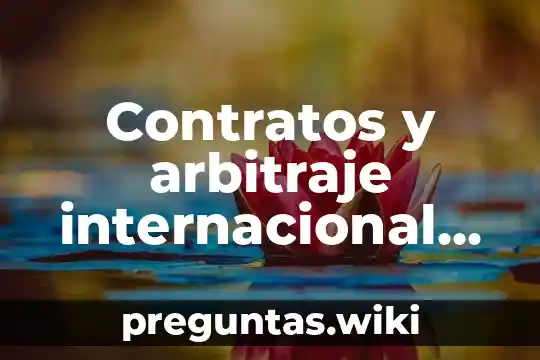 Contratos y arbitraje internacional que es