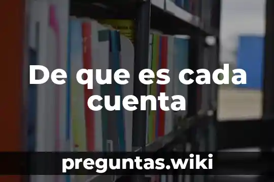 De que es cada cuenta