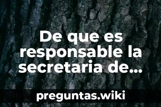 De que es responsable la secretaria de economia