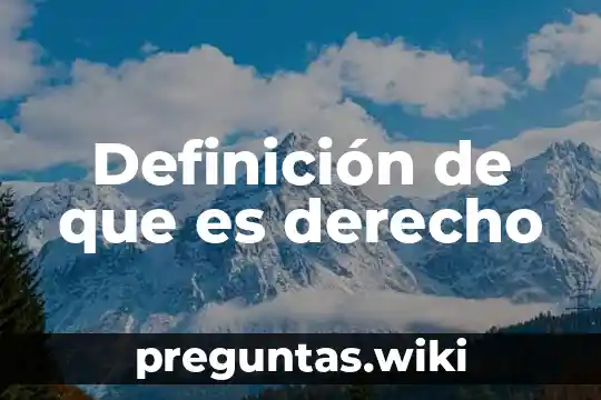 Definición de que es derecho
