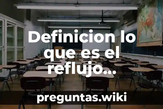 Definicion lo que es el reflujo gastroesofágico