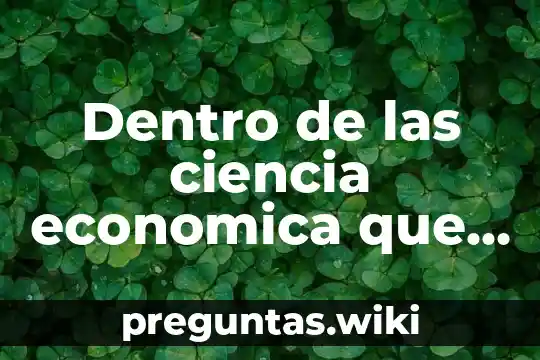 Dentro de las ciencia economica que es el problema economico