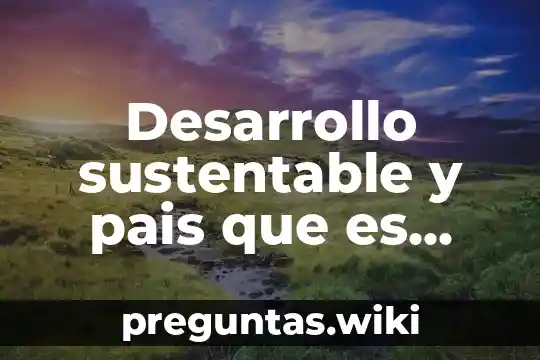 Desarrollo sustentable y pais que es significado y concepto