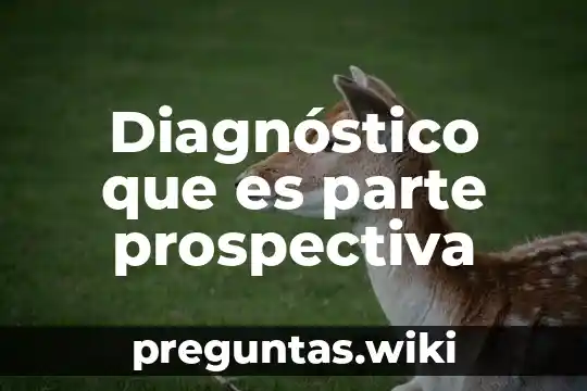 Diagnóstico que es parte prospectiva