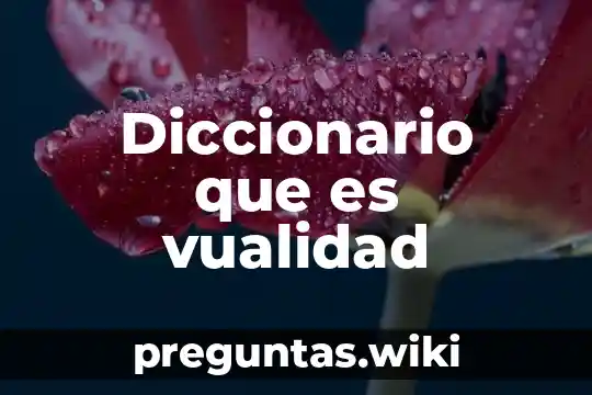 Diccionario que es vualidad
