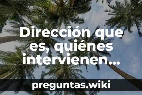 Dirección que es, quiénes intervienen, características, teorías