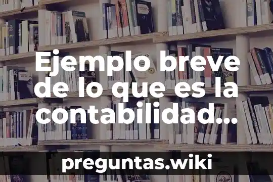 Ejemplo breve de lo que es la contabilidad administrativa