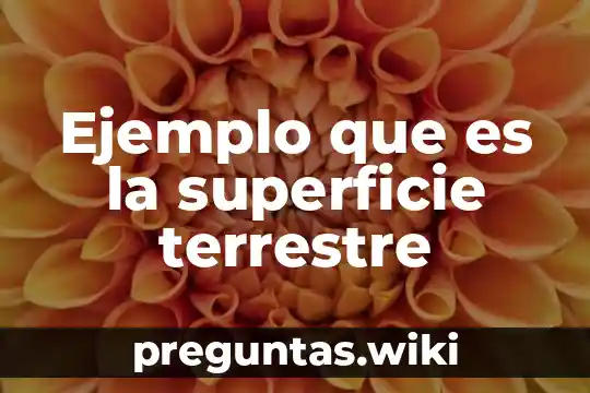 Ejemplo que es la superficie terrestre