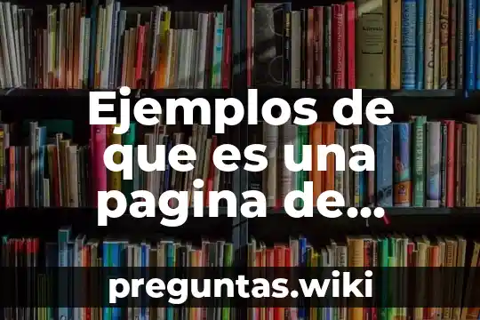 Ejemplos de que es una pagina de enlace