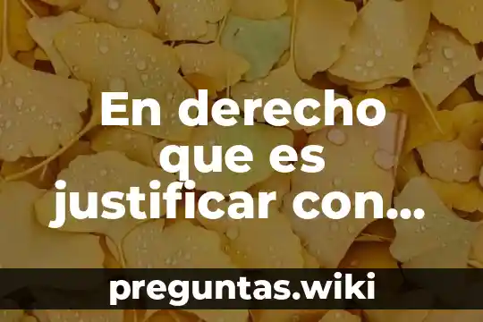 En derecho que es justificar con doctrina y jurisprudencia
