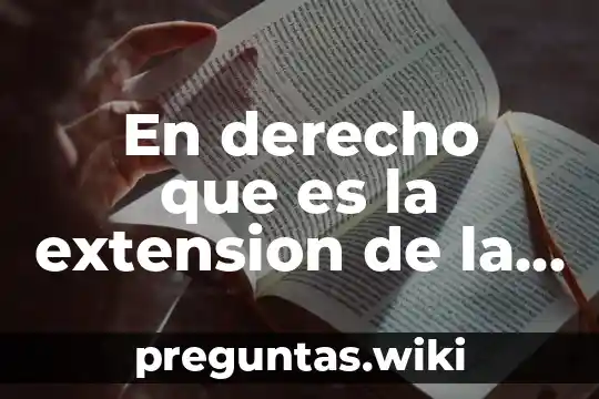 En derecho que es la extension de la garantia