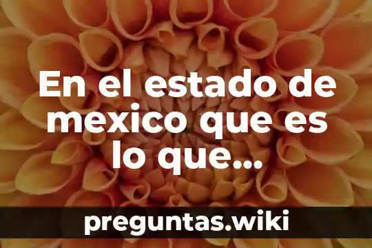En el estado de mexico que es lo que rodeamos