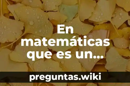 En matemáticas que es un constante