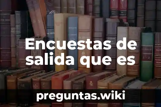 Encuestas de salida que es