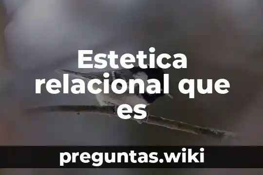 Estetica relacional que es