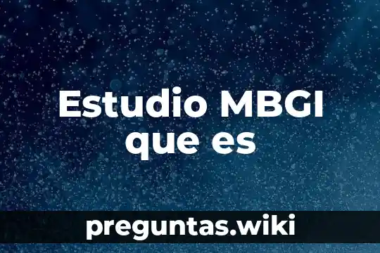 Estudio MBGI que es