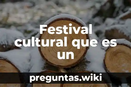 Festival cultural que es un