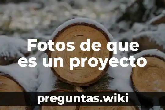 Fotos de que es un proyecto