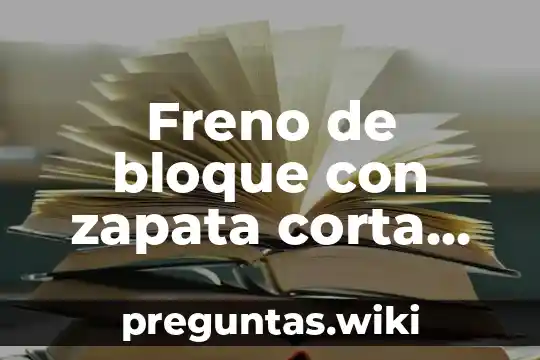 Freno de bloque con zapata corta que es