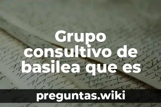 Grupo consultivo de basilea que es