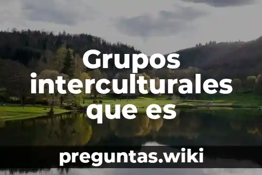 Grupos interculturales que es