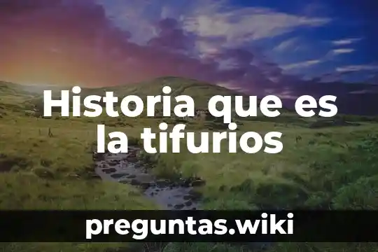 Historia que es la tifurios