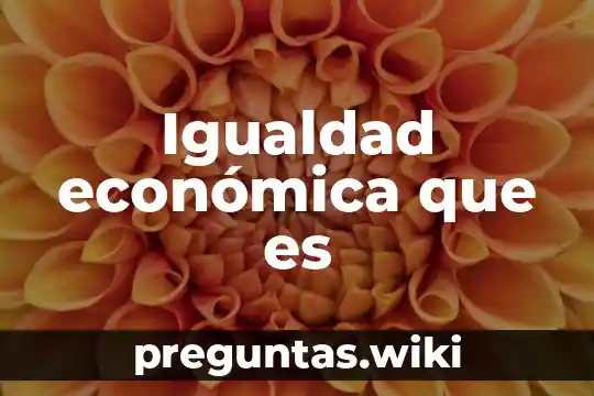 Igualdad económica que es