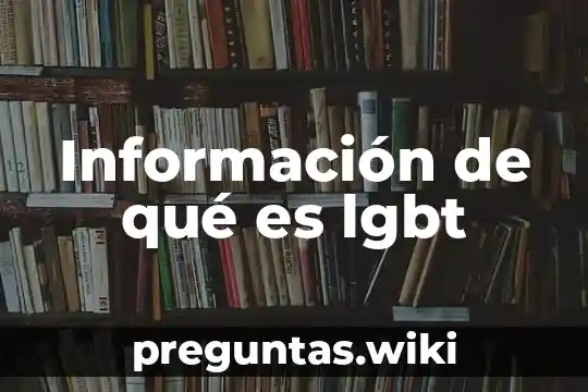 Información de qué es lgbt