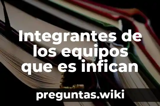 Integrantes de los equipos que es infican